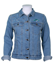Oh Yes! denim jacket embellishment with stars and sequins